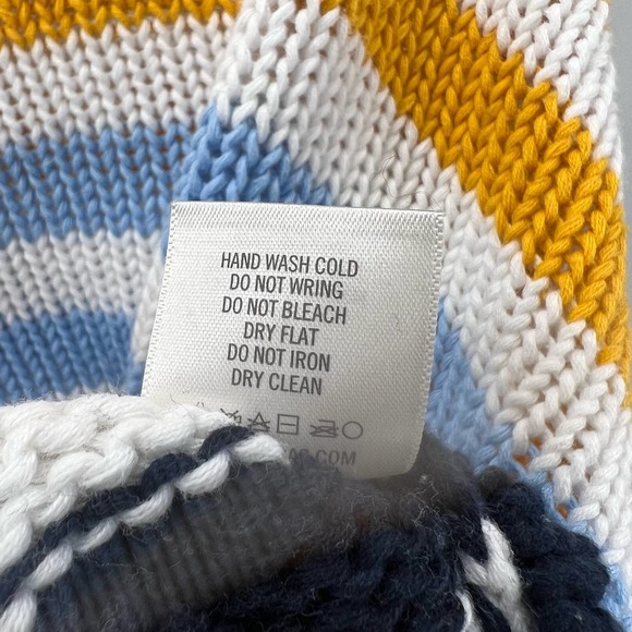 Francesca's Harper Womens Multicolor Striped Cropped Sweater Small Boxy Oversize - Picture 9 of 9